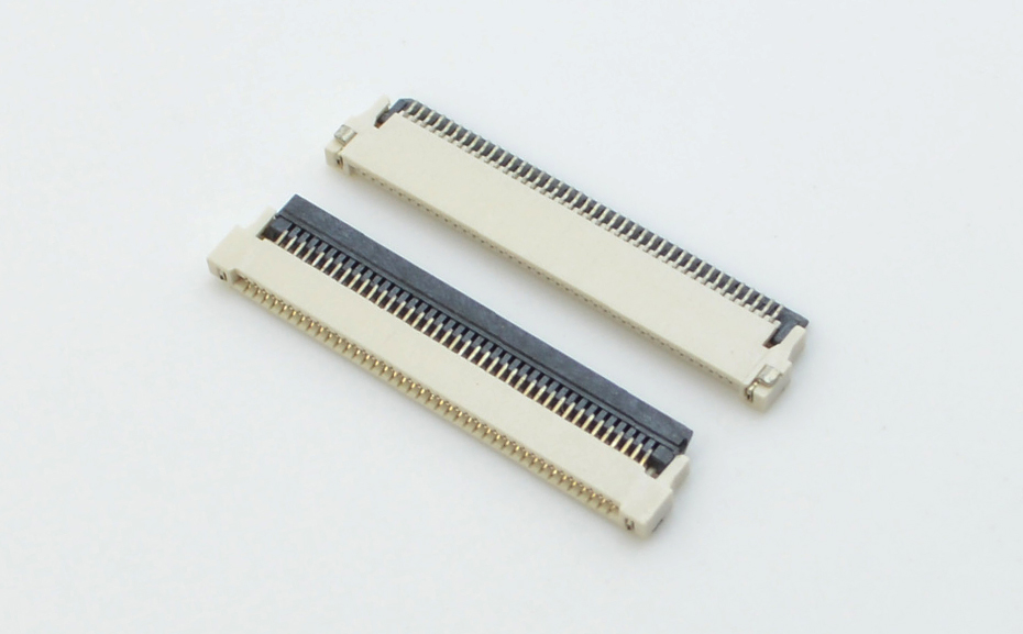 fpc連接器制造公司-fpc 0.5 連接器fpc后翻蓋連接器-宏利