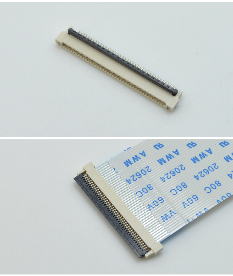 fpc連接器制造公司-fpc 0.5 連接器fpc后翻蓋連接器-宏利