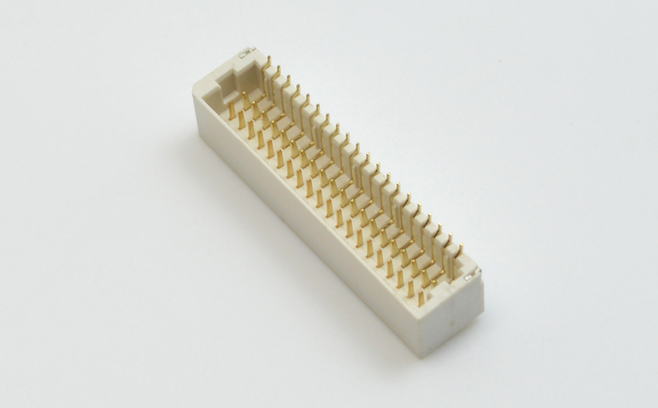 SHD插座1.0間距線對(duì)板立貼針座雙排鍍金端子連接器H5.5高