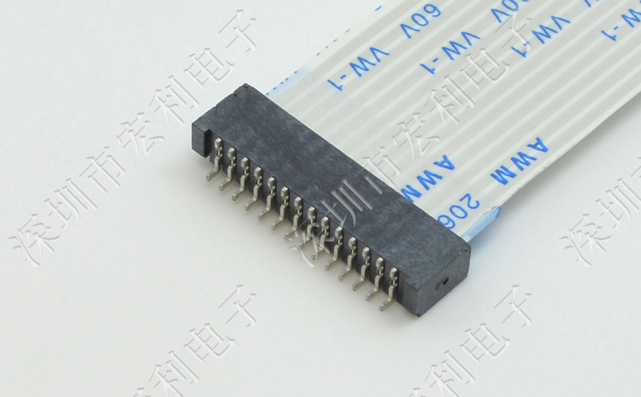 ffc fpc連接器1.25mm臥式扁平插座4P-20P工控儀器 上下接觸軟排線連接器