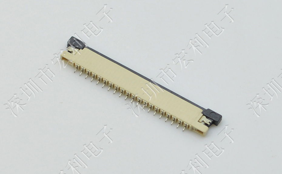 FPC插座，扁平軟排線插座連接器,FFC接插件1.0間距6P上接抽屜式