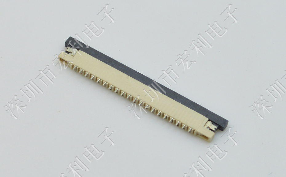 FPC插座，扁平軟排線插座連接器,FFC接插件1.0間距6P上接抽屜式