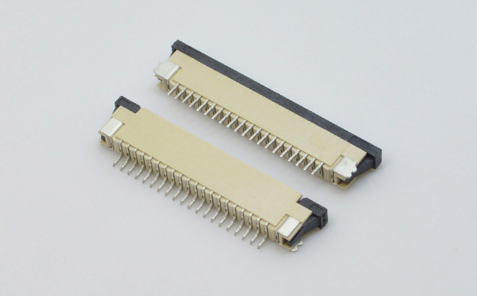 FPC插座，扁平軟排線插座連接器,FFC接插件1.0間距14P上接抽屜式