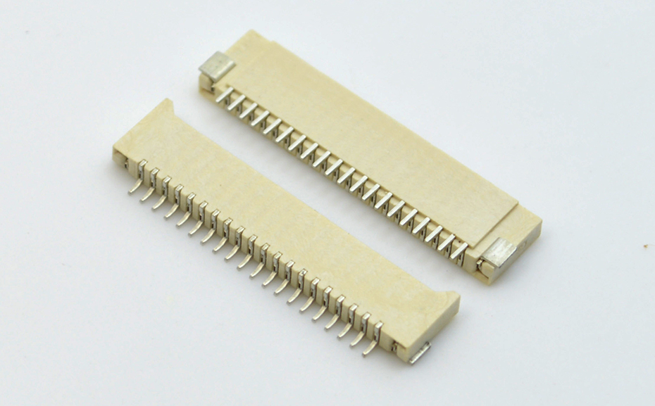 FFC/FPC連接器 FPC座 1.0mm間距 34P 臥式貼片無(wú)鎖 雙面接觸